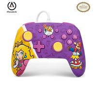 Mando con cable mejorado PowerA para Nintendo Switch - Princess Peach Battle, mando, mando para videojuegos, mando con cable, con licencia oficial