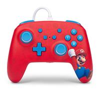 Mando con cable mejorado PowerA para Nintendo Switch -Woo-hoo! Mario, mando, mando para videojuegos, mando con cable, con licencia oficial