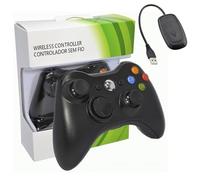 MANDO CON CABLE PARA MICROSOFT XBOX 360 / PC INALAMBRICO NEGRO RECEPTOR USB