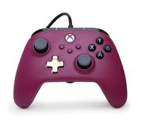 Mando con cable PowerA Advantage Plus para Xbox Series X|S - Rubí, con licencia oficial, controles analógicos de altura regulable, controles analógicos con efecto Hall, botones asignables
