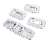 Mando Elevalunas Para Levante 2016-2021 Marco Botón Elevación Vidrio Automóvil Panel Interruptor Ventana Embellecedor Adhesivo Interior Interiores(Plata)