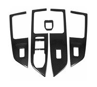 Mando Elevalunas Para VW Para Golf 8 MK8 Pro R 2021-2023 Reposabrazos Puerta Coche Interruptor Elevación Ventana Panel Botones Cubierta Embellecedor Adhesivo Interior(Steel Carbon Fiber)