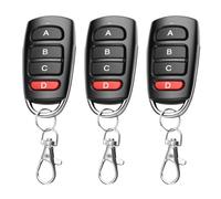 Mando Garaje Universal 433Mhz 3 Pcs Mando a Distancia Puerta Garaje Clonador de 4 Botones Alcance de 50 Metros Duplicador Código Fijo Compatible con 2260, 2262, PT2264, 5326, 2240,1527
