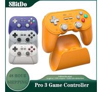 8BitDo Pro 3 Bluetooth Controller for Switch/Switch 2 - TMR Joysticks, Swappable ABXY Buttons, Pro Back Buttons, Charging Dock, Hall Effect Triggers, for Windows, Apple, SteamOS, Android - G Classic