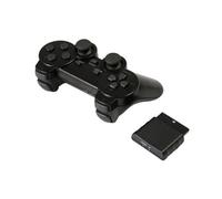 MANDO INALAMBRICO COMPATIBLE PARA SONY PLAY STATION 2 DUALSHOCK 2 PS2 PILA NEGRO