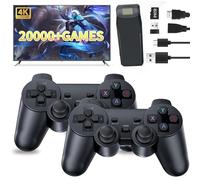 Mando inalámbrico para consola de juegos retro, con más de 20 000 juegos clásicos integrados y 18 emuladores, dos mandos inalámbricos de 2,4 GHz, salida HDMI de alta definición 4K y consola de videoju