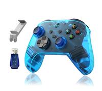 Mando inalámbrico para videojuegos G6 con diseño ergonómico, BT 5.3, sensación corporal de seis ejes, joystick Hall, 400 mAh, textura antideslizante, 20 horas de juego (blue-holder+receiver)