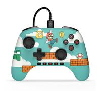 Mando con cable PowerA Advantage para Nintendo Switch 2 - La hora de Mario, con licencia oficial, efecto Hall, botones asignables, mando pro, Botón C, controles de audio integrados