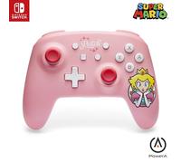 Mando Inalámbrico PowerA para Nintendo Switch - Rosa Princess Peach, Nintendo Switch - Modelo OLED, Lite, mando de juego, mando Bluetooth, controles de movimiento, con licencia oficial