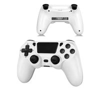 Mando Inalámbrico PS4, Controlador 6 Ejes con Turbo, Panel Táctil, Blanco