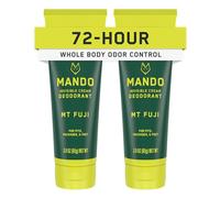 Mando Mt Fuji - Desodorante de cuerpo completo para hombre, crema invisible, control de olores de 72 horas, sin aluminio, sin bicarbonato de sodio, seguro para la piel, paquete de 2