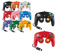 Mando para Game Cube, color blanco y conmutador, con cable, color negro y rojo