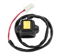 Mando para moto 12 V Luz LED - Interruptor de manillar resistente al agua 8 mm Orificio de fijación para intermitente bicicleta eléctrica (Yellow)