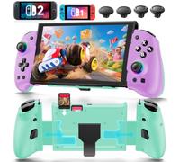 Mando para Switch 2/Original/OLED - Joypad Telescópico Integrado, Alternativa a Joy-Con, Mando Pro Inalámbrico para Nintendo Switch con Joystick TMR, Grip Ergonómico, Turbo, 4 Macros, Vibración y RGB