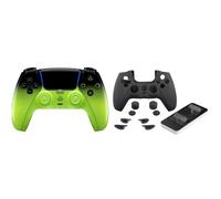 Mando PlayStation 5 SONY DualSense HyperPop Collection Inalámbrico Remix Green + Indeca Controller PREMIUM PACK Cargador y Accesorios para PS5 USB-C Negro