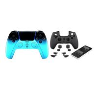 Mando PlayStation 5 SONY DualSense HyperPop Collection Inalámbrico Rythm Blue + Indeca Controller PREMIUM PACK Cargador y Accesorios para PS5 USB-C Negro 11012214 + 10977296