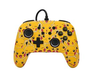 Mando PowerA NSGP0083-01 para Nintendo Switch, Alámbrico, USB, MicroUSB, Negro/Rojo/Amarillo