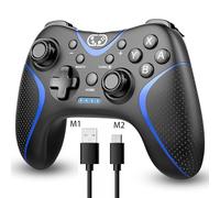 Mando Switch Inalámbrico, Mando Pro para Switch/Switch2/Lite/OLED/Windows PC con Función Wake, Ajustes Macro, Bluetooth, 6-Axis Gyro, Función Turbo, Doble Vibración, Captura de pantalla
