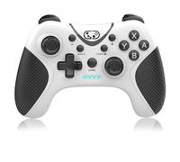 Mando Switch Inalambrico para Switch/OLED/Lite,Mandos Switch con Botones Programables,Mando Switch Pro Mando PC con Gyro Axis/Doble Vibración/Turbo/Función Wake y Captura de Pantalla,Blanco