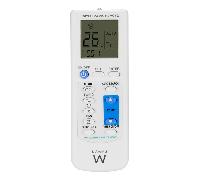Ewent Mando a Distancia Universal Aire Acondicionado con Soporte de Pared, Compatible con 1000+Modelos Daikin LG Samsung Mitsubishi Panasonic, Pantalla LCD Retroiluminada, Temporizador y Control Total