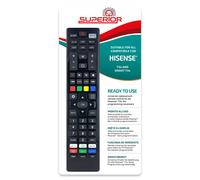 Superior Electronics Replacement Hisense - Mando Universal para Todos los televisores Hisense - Listo para Usar sin programación - Compatible con Smart TV - Negro - SUPTRB028