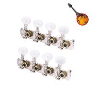 Mandolin Machine Heads Tuning Pegs 4L4R para mandolina de 8 cuerdas, 1:14 Gear Ratio de acero y construcción de cobre, conjunto completo para jugadores de mandolina acústica