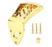 Mandolin Tailpiece 8 - String | Diseño triangular de aleación de zinc dorado | Mejora la calidad de la sostenibilidad y el tono | Reemplazo de piezas de instrumentos musicales de mandolina