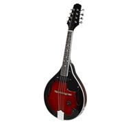 Mandolina Con Estuche Instrumento Mandolina Con Cuerpo De Madera Totalmente Maciza Mandolina Eléctrica Con Borde Rojo Y Negro Instrumento De Mandolina Con Caja Eléctrica De Ocho Cuerdas(B)