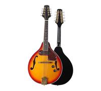 Mandolina Con Estuche Instrumento Mandolina Eléctrica De 8 Cuerdas Instrumento Melódico Clásico Estilo A Con Mochila De Transporte Rendimiento De Práctica De Tela(Mandolin Set)