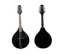Mandolina Con Estuche Instrumento Mandolina Negra Estilo A Mandolina De Ébano De Tilo De 8 Cuerdas Con Bolsa Sintonizador De Selección Instrumentos De Cuerda Para Practicar Tela(B)