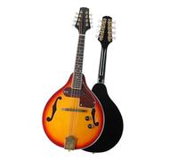 Mandolina Con Estuche Instrumento Principiantes Y Adultos 8 Cuerdas Mandolina Eléctrica Profesional Instrumento Melódico Un Estilo Con Mochila De Transporte De Tela(Mandolin Set)