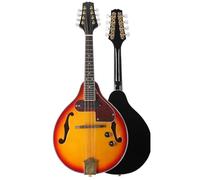 Mandolina Con Estuche Instrumento Principiantes Y Adultos 8 Cuerdas Mandolina Eléctrica Profesional Instrumento Melódico Un Estilo Con Mochila De Transporte De Tela(Mandolin Set)