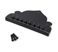 Mandolina de aleación de zinc negro de 8 cuerdas, accesorios de guitarra, reemplazo de puente de mandolina con tornillos