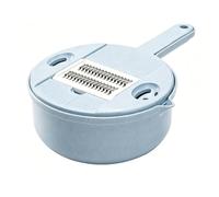 Mandolina de Cocina Profesional Regulable, Cortador de Verdura Manual en Acero Inoxidable, Material PP, Portátil con Protector Mano, 4 Cuchillas Intercambiables para Rallar