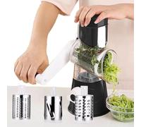 Mandolina para cocina - Rallador de queso multifunción 3 en 1 Cortador de frutas y verduras - Cortador de verduras para queso, zanahorias, patatas, nueces, pepinos, calabacines Bseid
