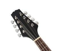 Mandolina Profesional Instrumento Mandolina Negra Estilo A Mandolina De Ébano De Tilo De 8 Cuerdas Con Bolsa Sintonizador De Selección Instrumentos De Cuerda Para Practicar Tela(Mandolin)