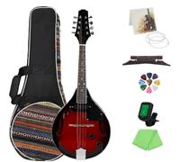 Mandolina Un Estilo Instrumento De 8 Cuerdas Mandolina Acústica De Caoba Instrumento Musical Para Principiantes(SET 4)