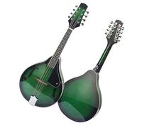 Mandolina Verde Hecha A Mano, Instrumento Musical De Mandolina De Cuerpo De Madera Maciza De 8 Cuerdas Mandolina para Estudiante
