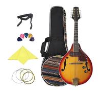 Mandolinas para Principiantes Mandolina Eléctrica De 8 Cuerdas Para Guitarra, Diapasón De Palisandro De Estilo A, Mandolina Con Púas De Bolsa, Capo