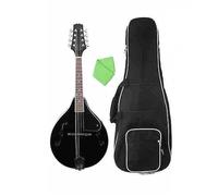 Mandolinas para Principiantes Mandolina Negra Hecha A Mano, Instrumento Musical De Mandolina De Cuerpo De Madera Maciza De 8 Cuerdas Con Golpeador