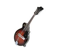 Mandolinas para Principiantes Panel De Madera Contrachapada De Abeto De Instrumento Musical De Guitarra De Mandolina De 8 Cuerdas Tipo F Con Estuche De Cuero