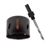 Mandrex EasyXcut M3 - Sierra de corona bimetálica con 45 mm de profundidad de corte para acero, hierro, madera y PVC | MHB300021B+MX200082HSB | 21 mm de diámetro