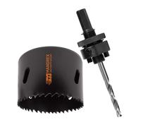 Mandrex EasyXcut M3 - Sierra de corona bimetálica con 45 mm de profundidad de corte para acero, hierro, madera y PVC | MHB300060B+MX200081HSB | 60 mm de diámetro