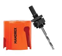 Mandrex MHM00060B+HSB81 MHM00060B+HSB81 - Sierra perforadora multiusos con dientes de metal duro, profundidad de corte de 60 mm