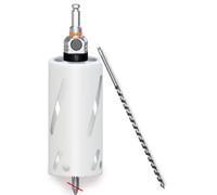 Mandrex XtraDeep Sierra de corona con profundidad de corte de 165 mm, bimetal, con alojamiento, corte profundo para acero inoxidable, aluminio y resina epoxi, diámetro de 133 mm + broca previa
