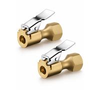 Mandril de aire AstroAI de alta resistencia con cierre de flujo abierto y clip para inflador, man metro, compresor, accesorios amarillos