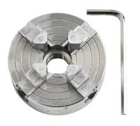 Mandril de cuatro mordazas Z011A para torno de metal, X1 mm, montaje de rosca, rango de sujeción: 1,8-56 mm interior y 14-65 mm exterior