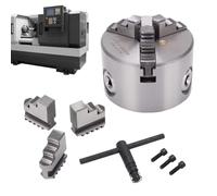 Mandril De Mordazas | Con Llave T Y Adaptador De Aleación Para Mordazas - Plato de Torno de Precisión para Madera y Metal de 80 mm - Para Centros De Mecanizado Fresadora Torno De Grabado Y Trabajos En