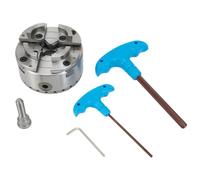 Mandril de torno autocentrante de 4 mandíbulas para máquinas de carpintería de 96 mm de diámetro exterior con rosca M33 de 0,03 mm, precisión incluye llaves y tornillo