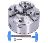 Mandril de torno autocentrante, Máquinas herramientas de torneado de mandril de torno de metal, diámetro exterior de 96 mm, diseño de 4 mandíbulas, precisión de 0.03 mm de alta precisión